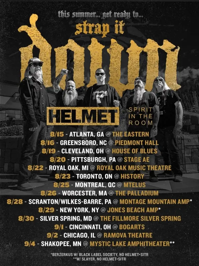 Down Announce Summer 2026 North American Tour with Helmet and Spirit in the Room