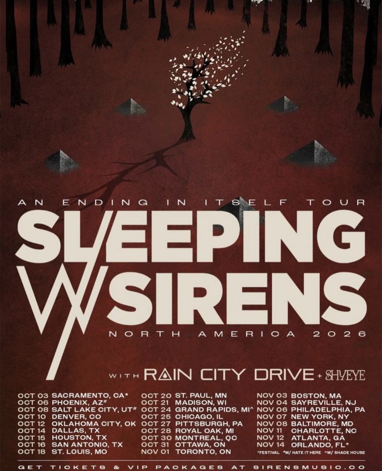 Concert tour poster for Sleeping With Sirens