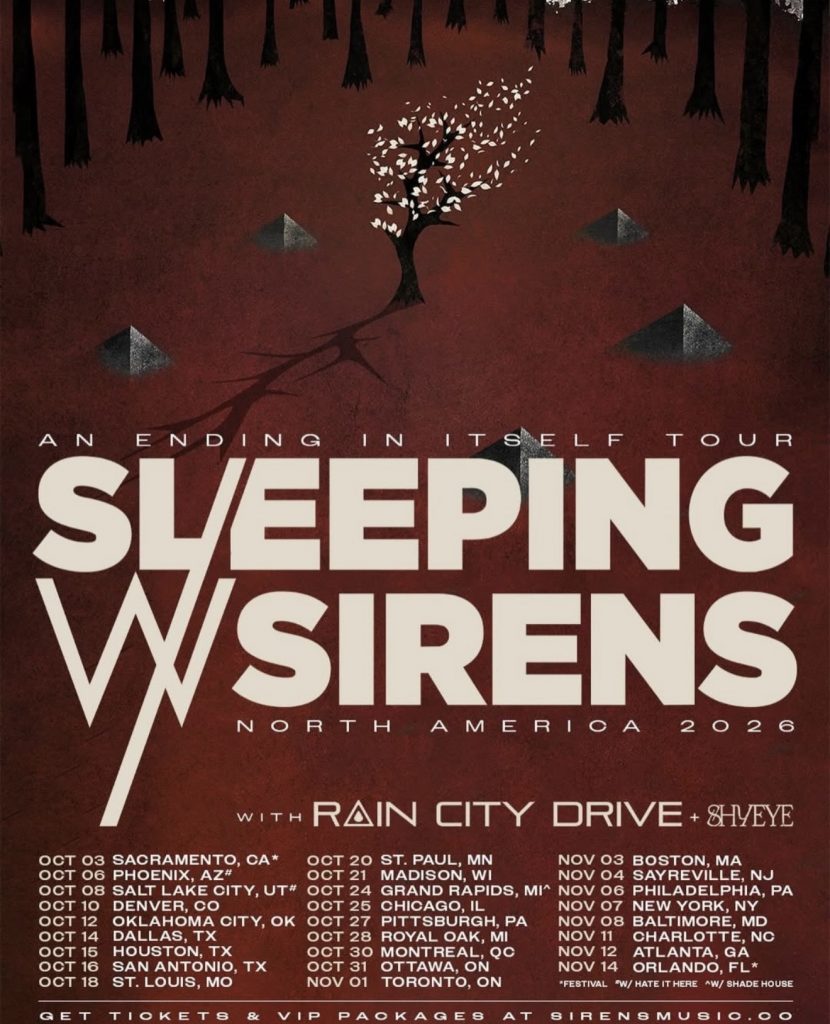 Concert tour poster for Sleeping With Sirens