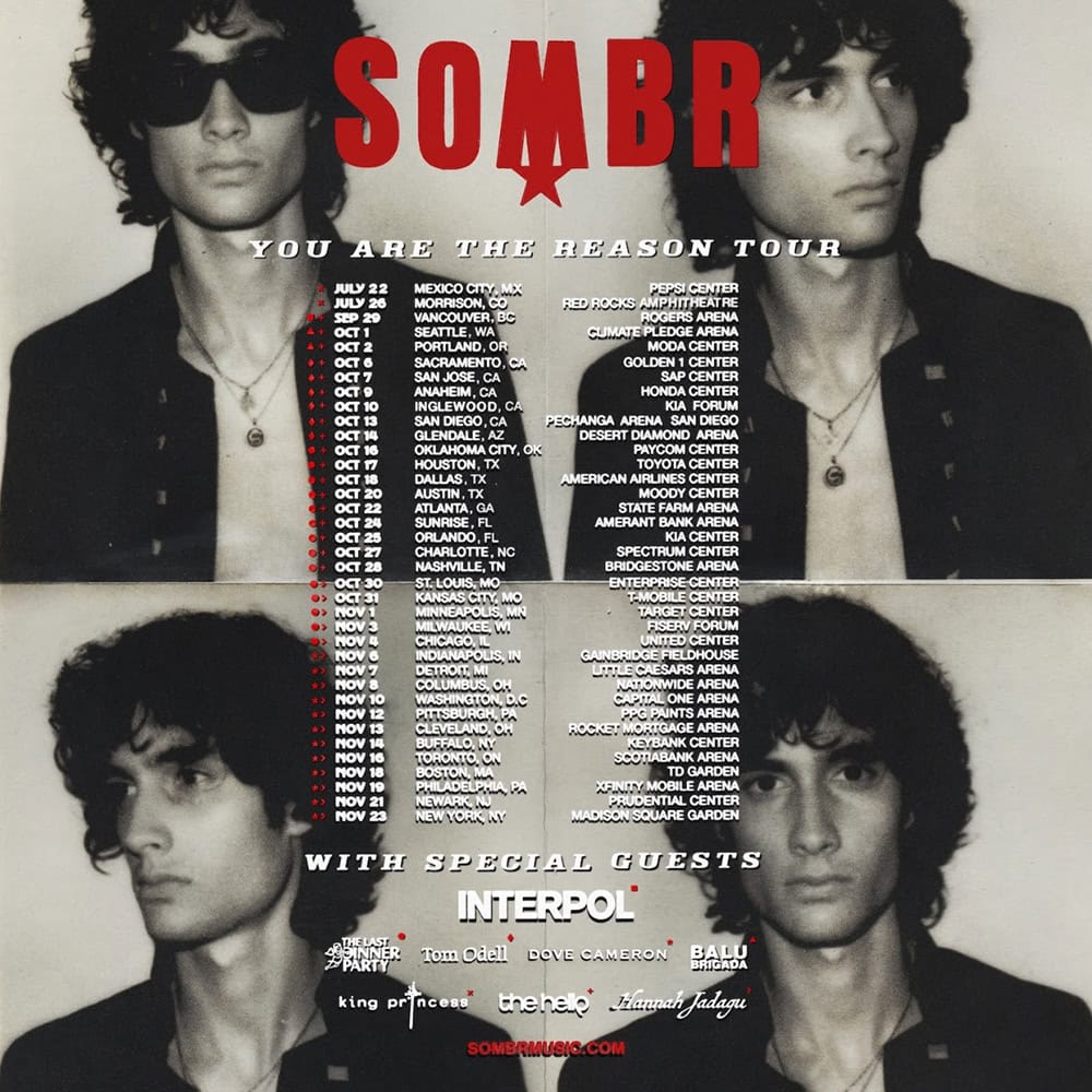 sombr Announce You Are The Reason Tour with October 22 at State Farm Arena