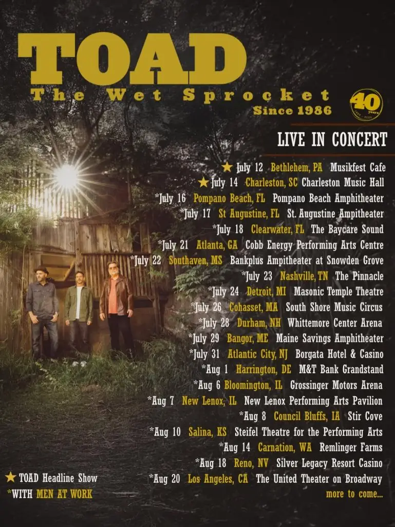 Toad the Wet Sprocket Announce 2026 Tour with Atlanta Date at Cobb Energy Performing Arts Centre