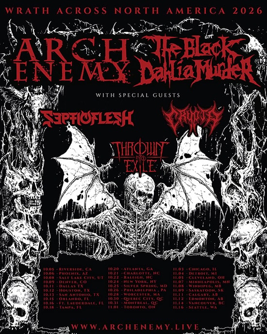 Arch Enemy and The Black Dahlia Murder Announce Wrath Across North America 2026 Tour