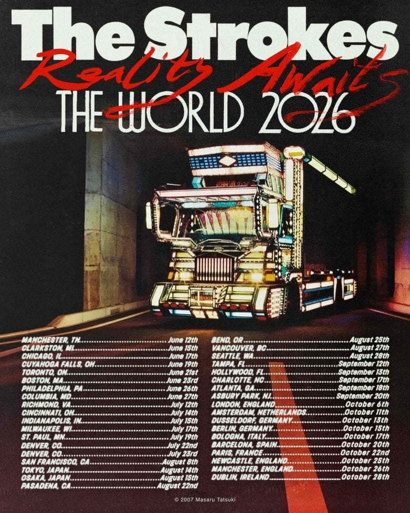 The Strokes Announce Reality Awaits The World Tour 2026 with September 18 in Atlanta at Venue Placeholder